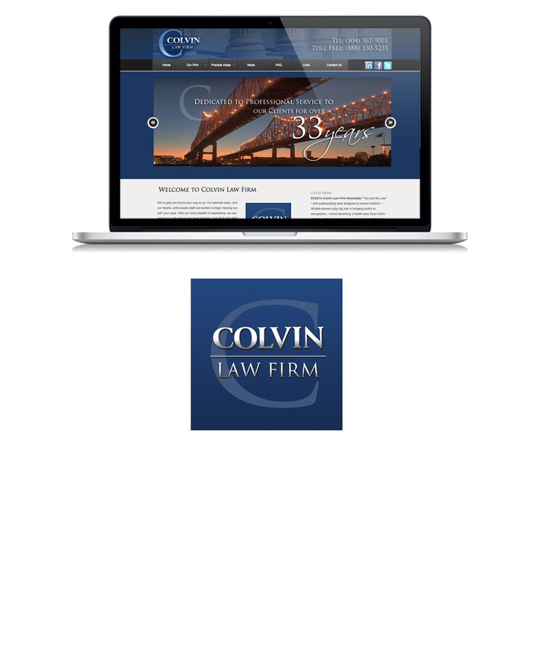 Colvin Law Firm - hero image from the DP1 DESIGN portfolio