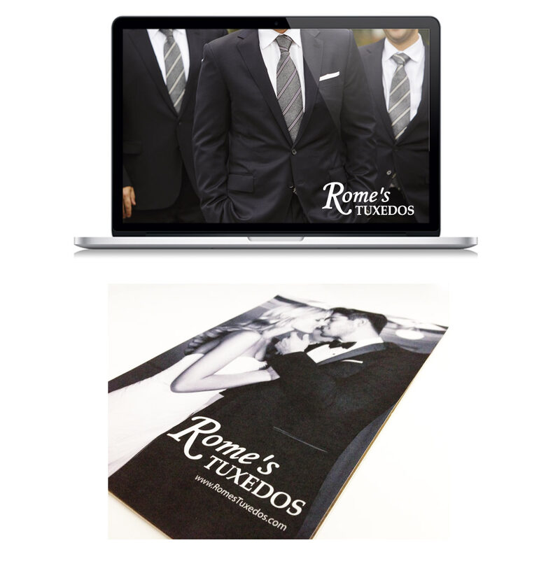 Rome's Tuxedos - hero image from the DP1 DESIGN portfolio